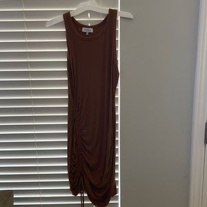 Queenie Ruched Knit Tank Dress from Vici boutique
